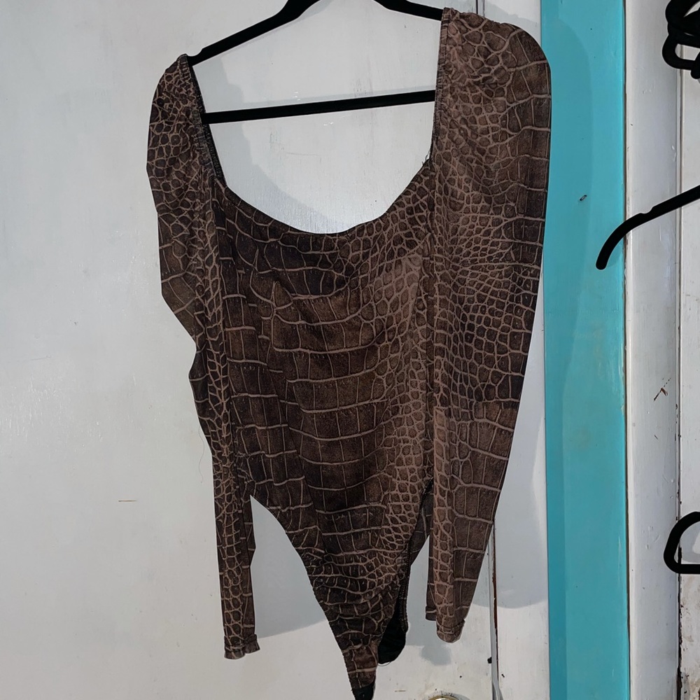 Animal print bodysuit